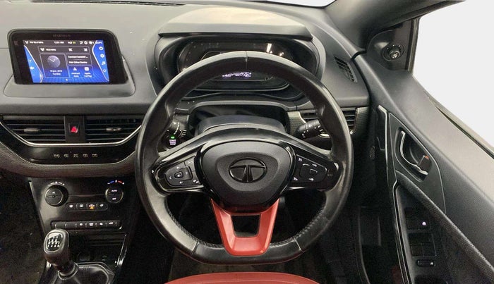 2023 Tata NEXON XZ PLUS LUX SUNROOF RED DARK PETROL, Petrol, Manual, 16,454 km, Steering Wheel Close Up