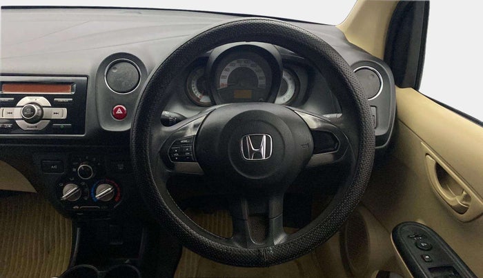 2014 Honda Brio S MT, Petrol, Manual, 1,26,416 km, Steering Wheel Close Up