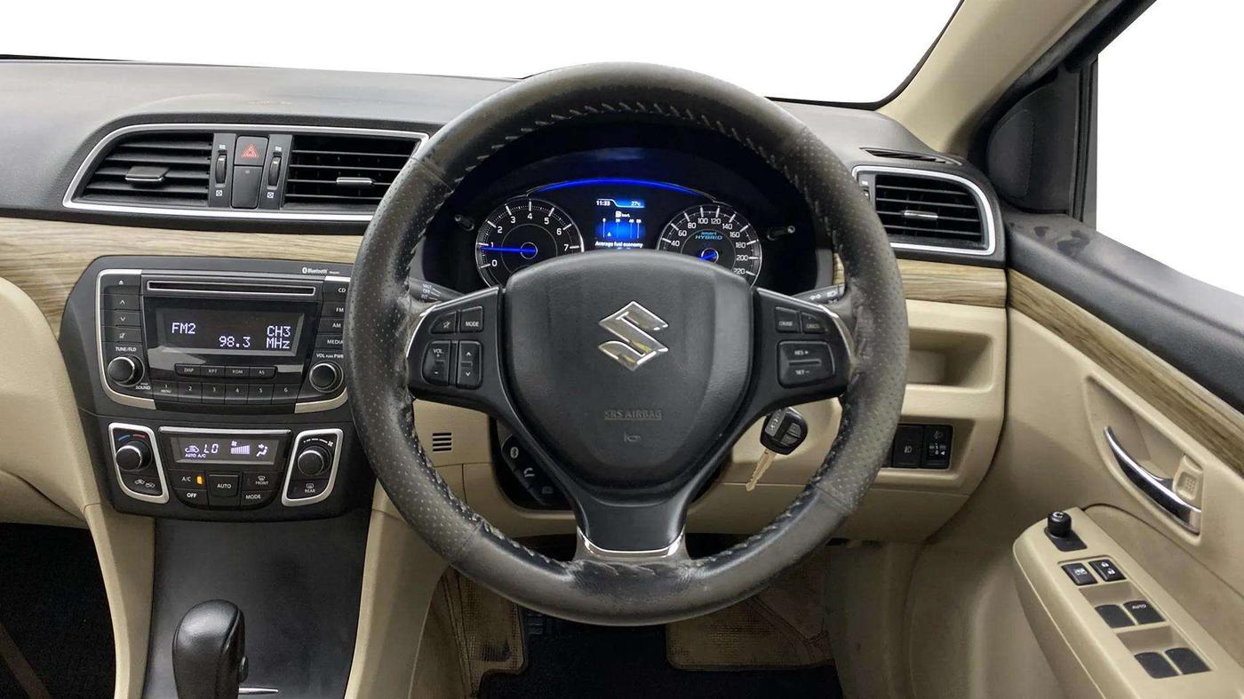 2019 Maruti Ciaz DELTA AT 1.5 SHVS PETROL, Petrol, Automatic, 77,002 km, Steering Wheel Close Up