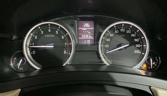 2016 Maruti Ciaz VXI, Petrol, Manual, 55,949 km, Odometer Image