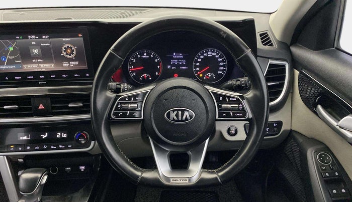 2020 KIA SELTOS HTX IVT 1.5 PETROL, Petrol, Automatic, 1,17,814 km, Steering Wheel Close Up