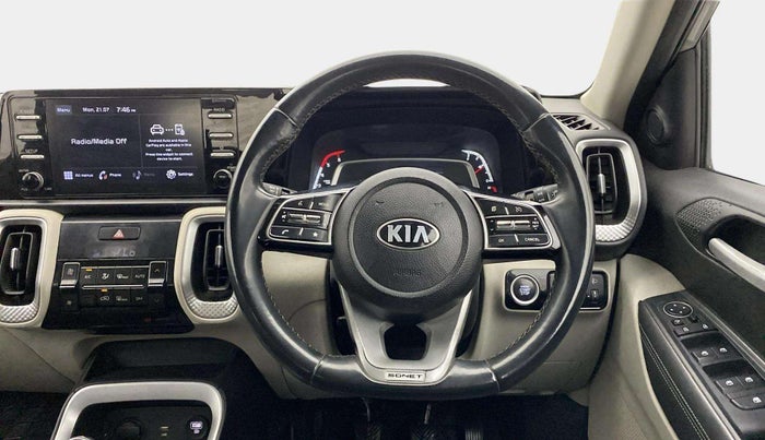 2020 KIA SONET HTX 1.5, Diesel, Manual, 1,12,576 km, Steering Wheel Close Up