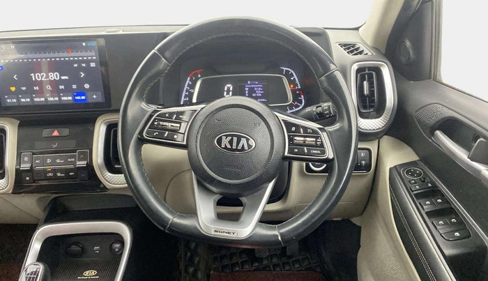 2021 KIA SONET HTX 1.0 IMT, Petrol, Manual, 30,370 km, Steering Wheel Close Up