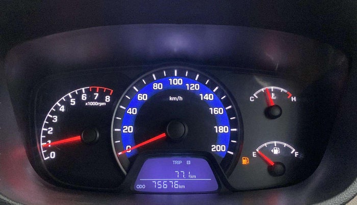 2015 Hyundai Xcent S 1.2, Petrol, Manual, 75,614 km, Odometer Image