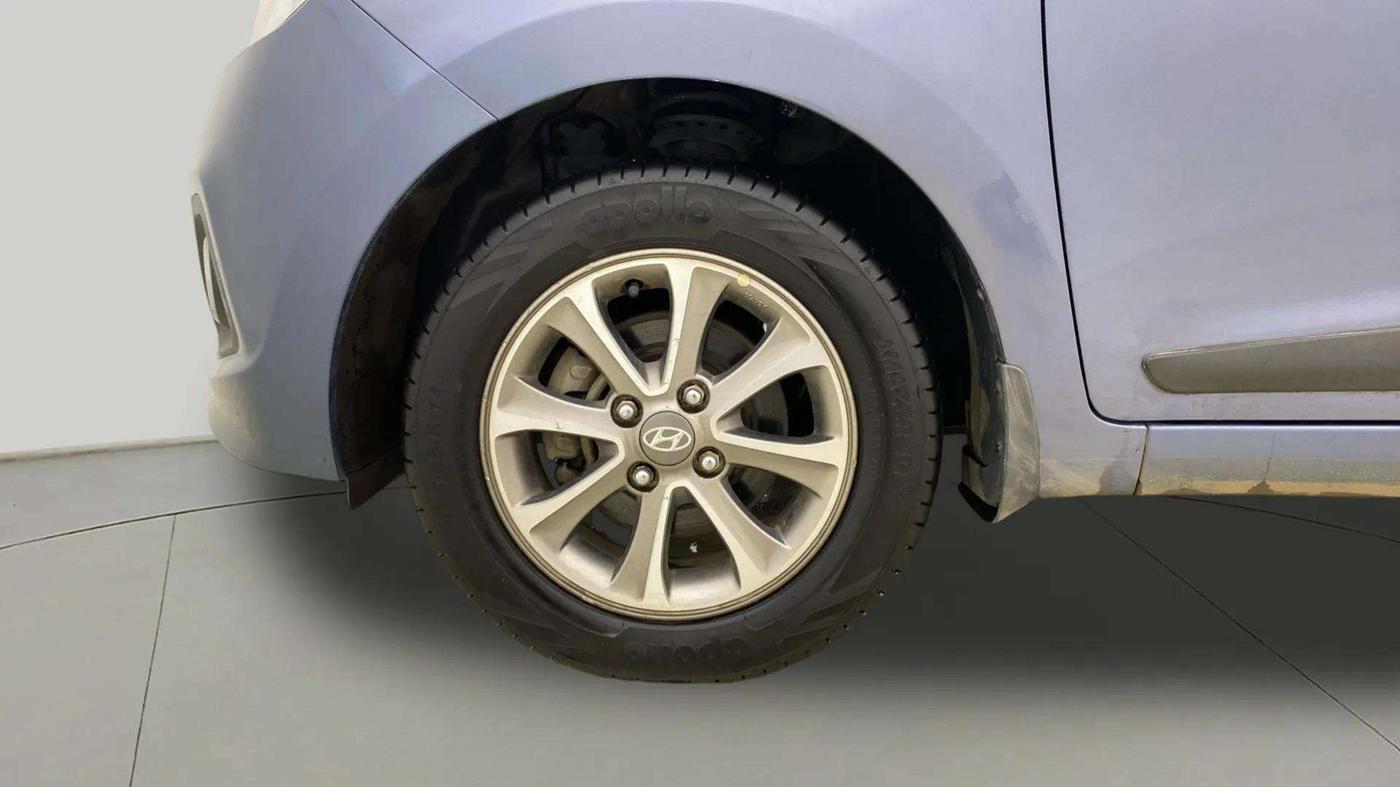 2015 Hyundai Grand i10 ASTA (O) 1.2 KAPPA VTVT, Petrol, Manual, 19,463 km, Left Front Wheel