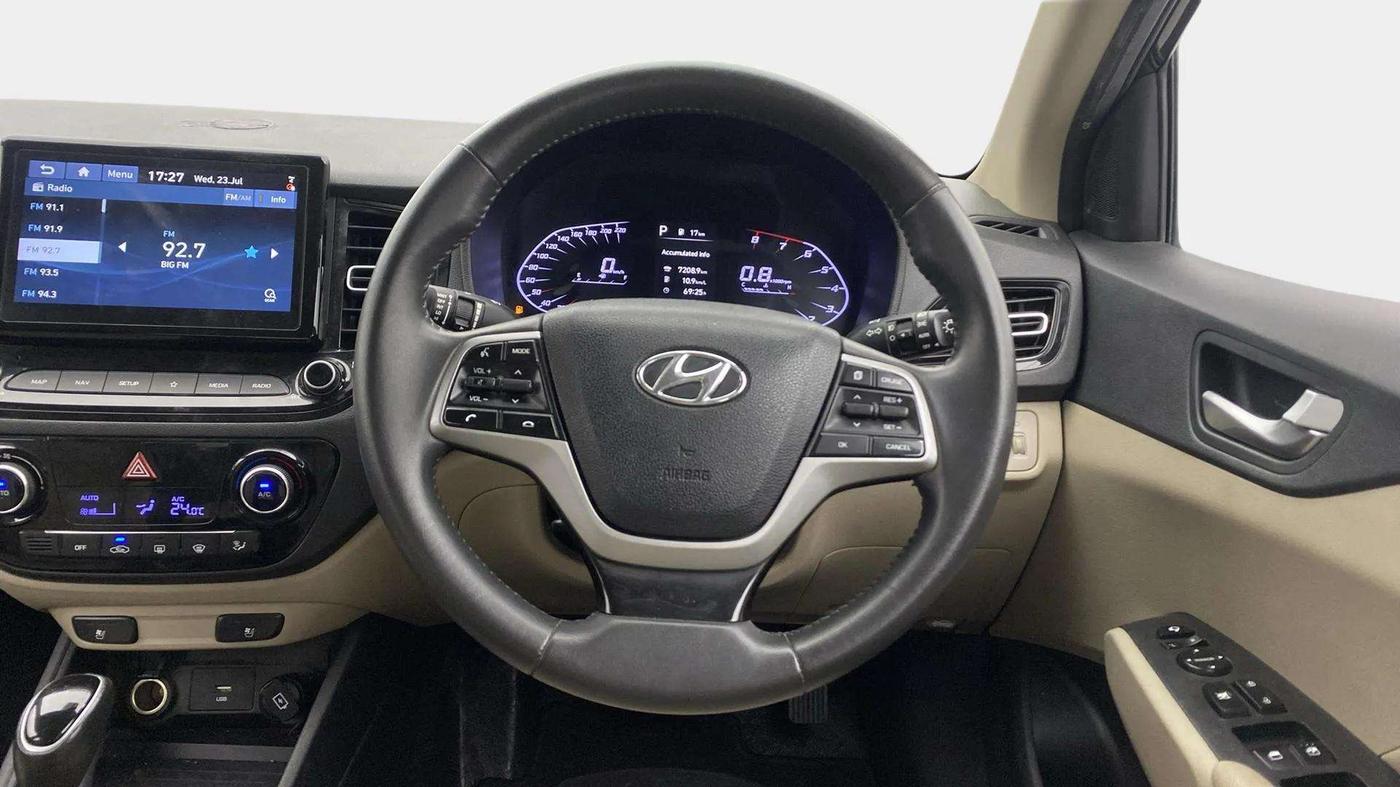 2021 Hyundai Verna SX (O) 1.5 VTVT IVT, Petrol, Automatic, 66,421 km, Steering Wheel Close Up