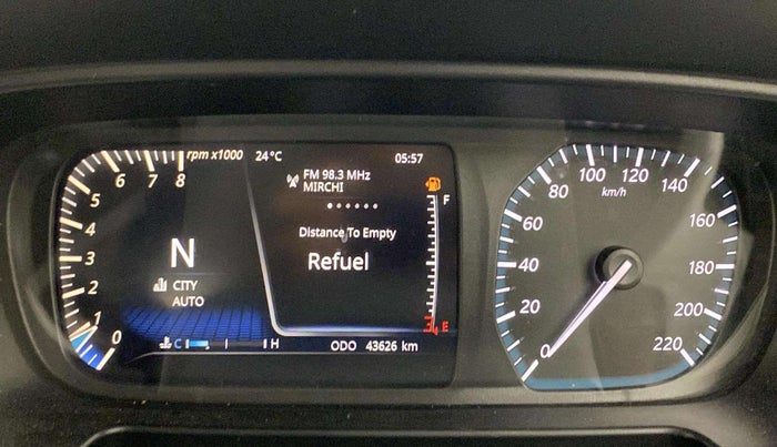 2023 Tata PUNCH Creative Flagship Dual Tone AMT, Petrol, Automatic, 43,646 km, Odometer Image
