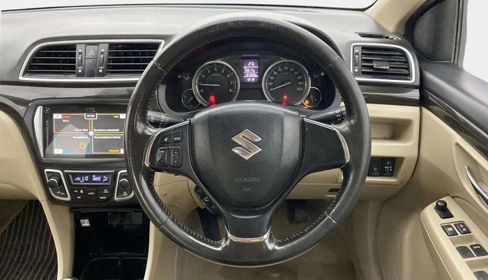 2017 Maruti Ciaz ALPHA 1.4 PETROL, Petrol, Manual, 1,31,521 km, Steering Wheel Close Up