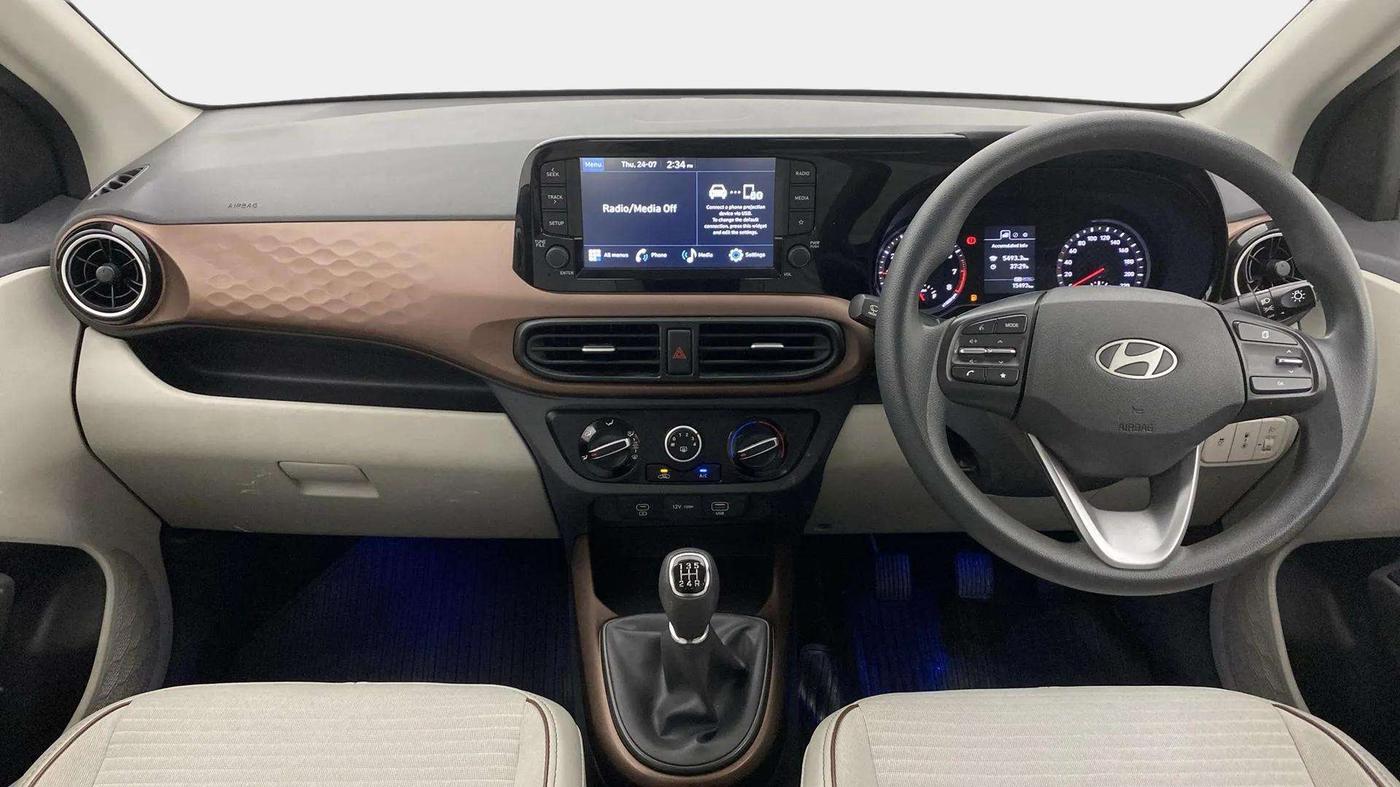 2024 Hyundai AURA SX 1.2 CNG, CNG, Manual, 15,591 km, Dashboard