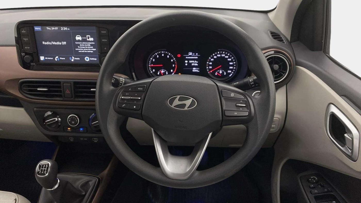 2024 Hyundai AURA SX 1.2 CNG, CNG, Manual, 15,591 km, Steering Wheel Close Up