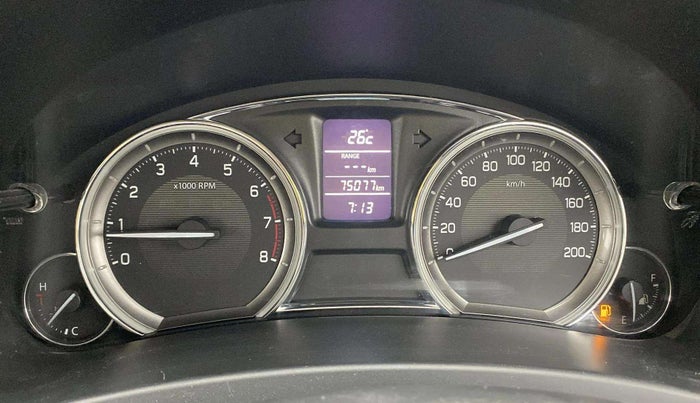 2016 Maruti Ciaz ZXI+, Petrol, Manual, 75,073 km, Odometer Image
