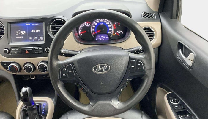 2017 Hyundai Grand i10 SPORTZ AT 1.2 KAPPA VTVT, Petrol, Automatic, 1,47,569 km, Steering Wheel Close Up