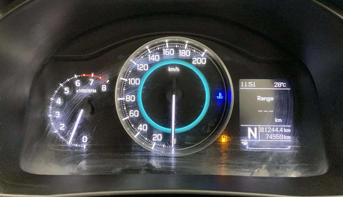 2017 Maruti IGNIS DELTA 1.2 AMT, Petrol, Automatic, 74,560 km, Odometer Image