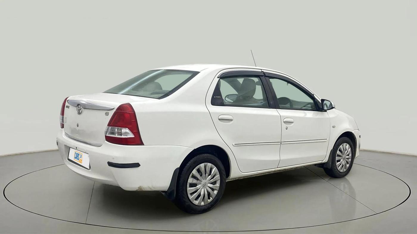 2013 Toyota Etios G, Petrol, Manual, 57,884 km, Right Back Diagonal