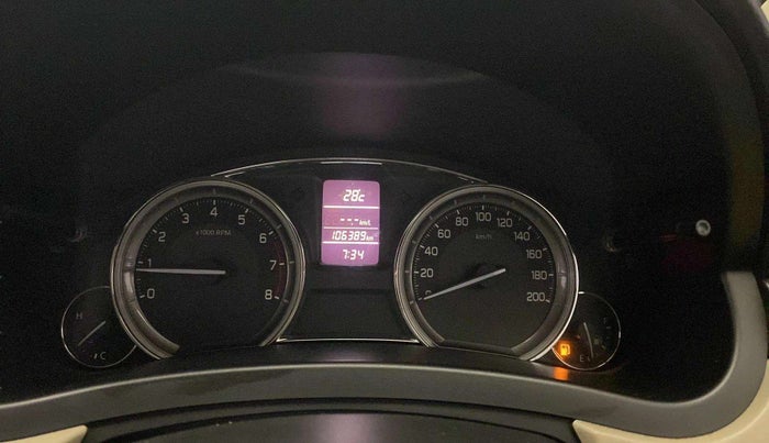 2016 Maruti Ciaz VXI+, Petrol, Manual, 1,06,373 km, Odometer Image