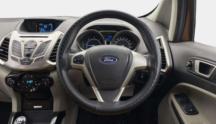 2016 Ford Ecosport TITANIUM 1.5L DIESEL, Diesel, Manual, 1,16,411 km, Steering Wheel Close Up