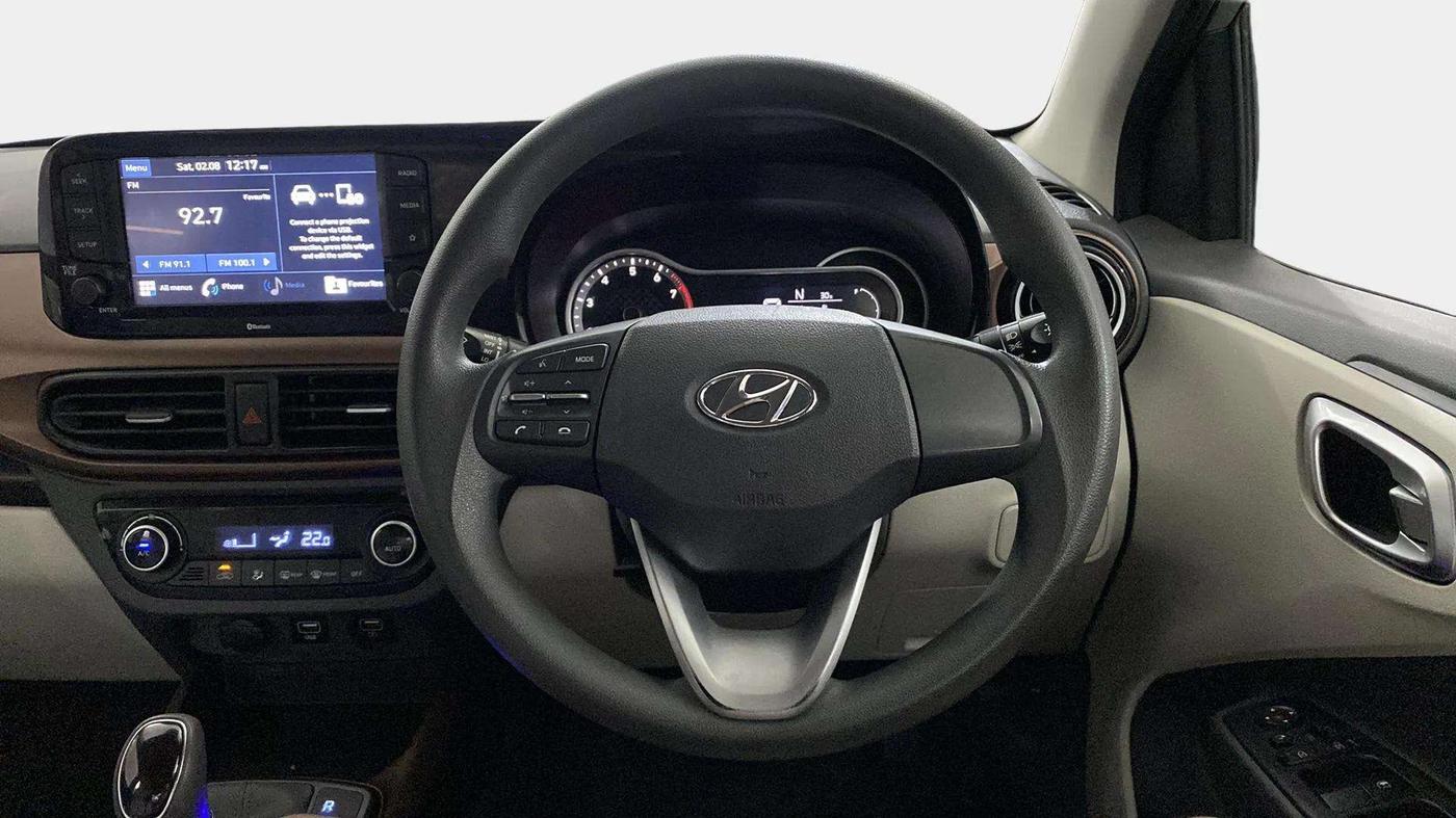2020 Hyundai AURA SX PLUS 1.2 AMT, Petrol, Automatic, 12,788 km, Steering Wheel Close Up