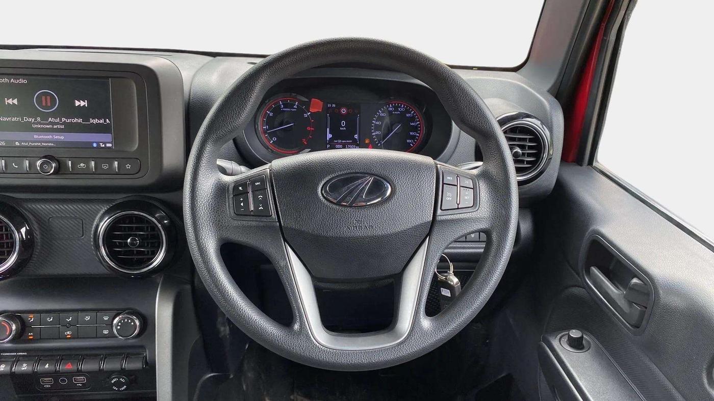 2021 Mahindra Thar LX PETROL HT 4WD AT, Petrol, Automatic, 17,595 km, Steering Wheel Close Up