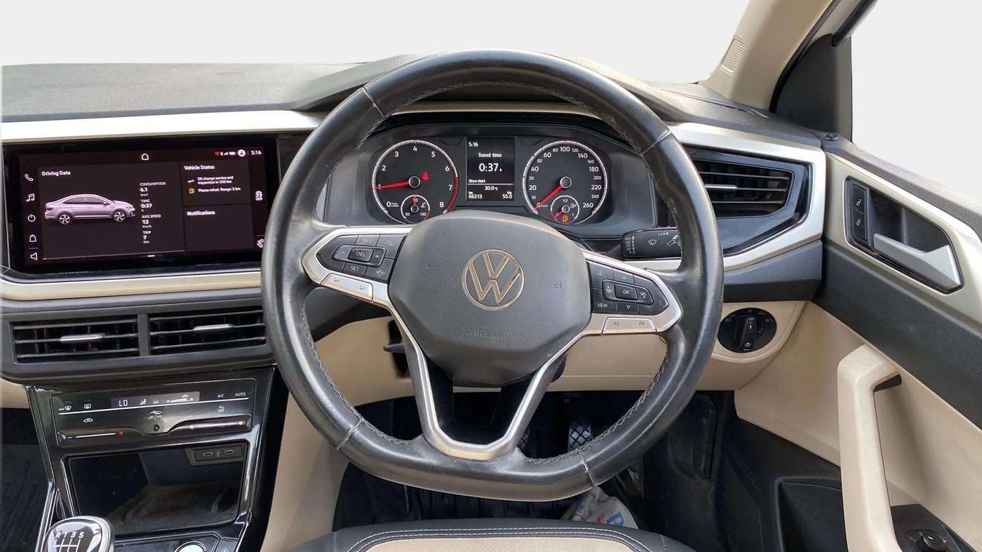 2023 Volkswagen VIRTUS HIGHLINE TSI 1.0 MT, Petrol, Manual, 66,325 km, Steering Wheel Close Up