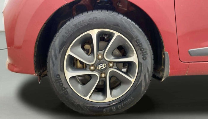 2018 Hyundai Grand i10 SPORTZ (O) AT 1.2 KAPPA VTVT, Petrol, Automatic, 86,556 km, Left Front Wheel
