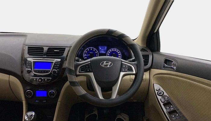 2014 Hyundai Verna FLUIDIC 1.6 VTVT SX OPT, Petrol, Manual, 91,081 km, Steering Wheel Close Up