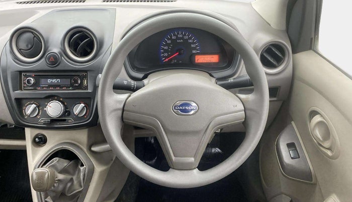 2015 Datsun Go Plus T, Petrol, Manual, 1,17,025 km, Steering Wheel Close Up