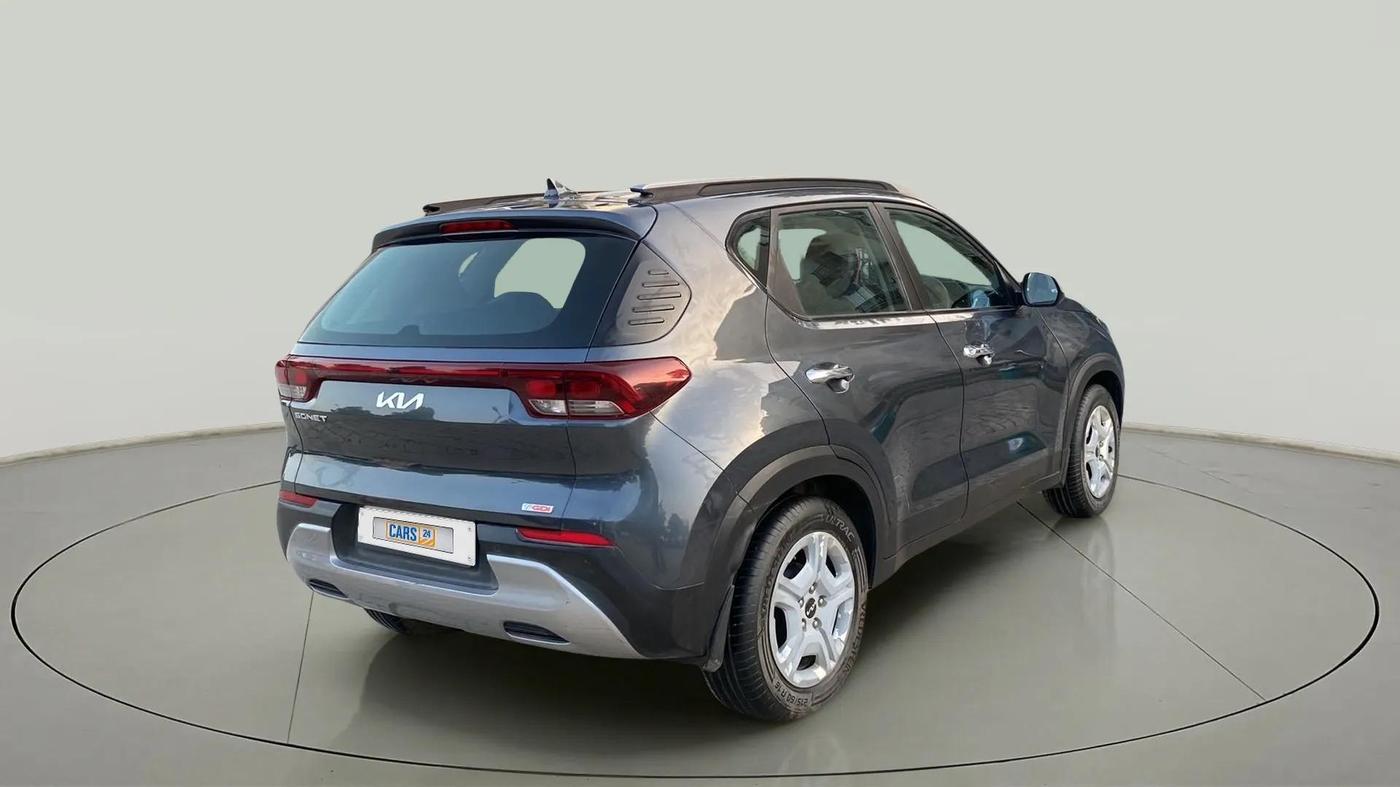 2021 KIA SONET HTK PLUS 1.0 IMT, Petrol, Manual, 1,07,370 km, Right Back Diagonal
