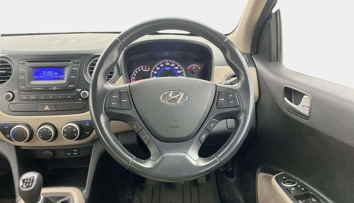 2015 Hyundai Grand i10 ASTA (O) 1.2 KAPPA VTVT, Petrol, Manual, 30,486 km, Steering Wheel Close Up