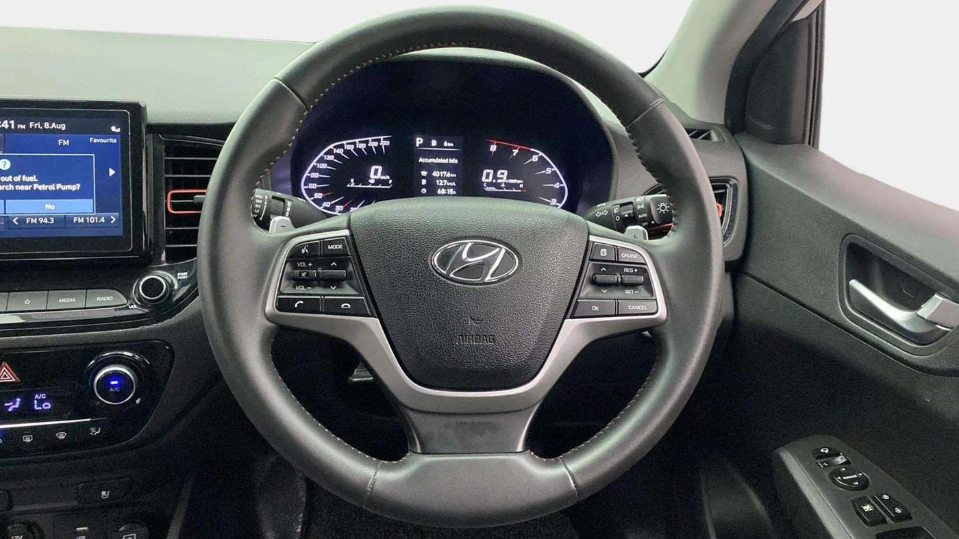 2022 Hyundai Verna SX (O) 1.0 TURBO DCT, Petrol, Automatic, 58,231 km, Steering Wheel Close Up