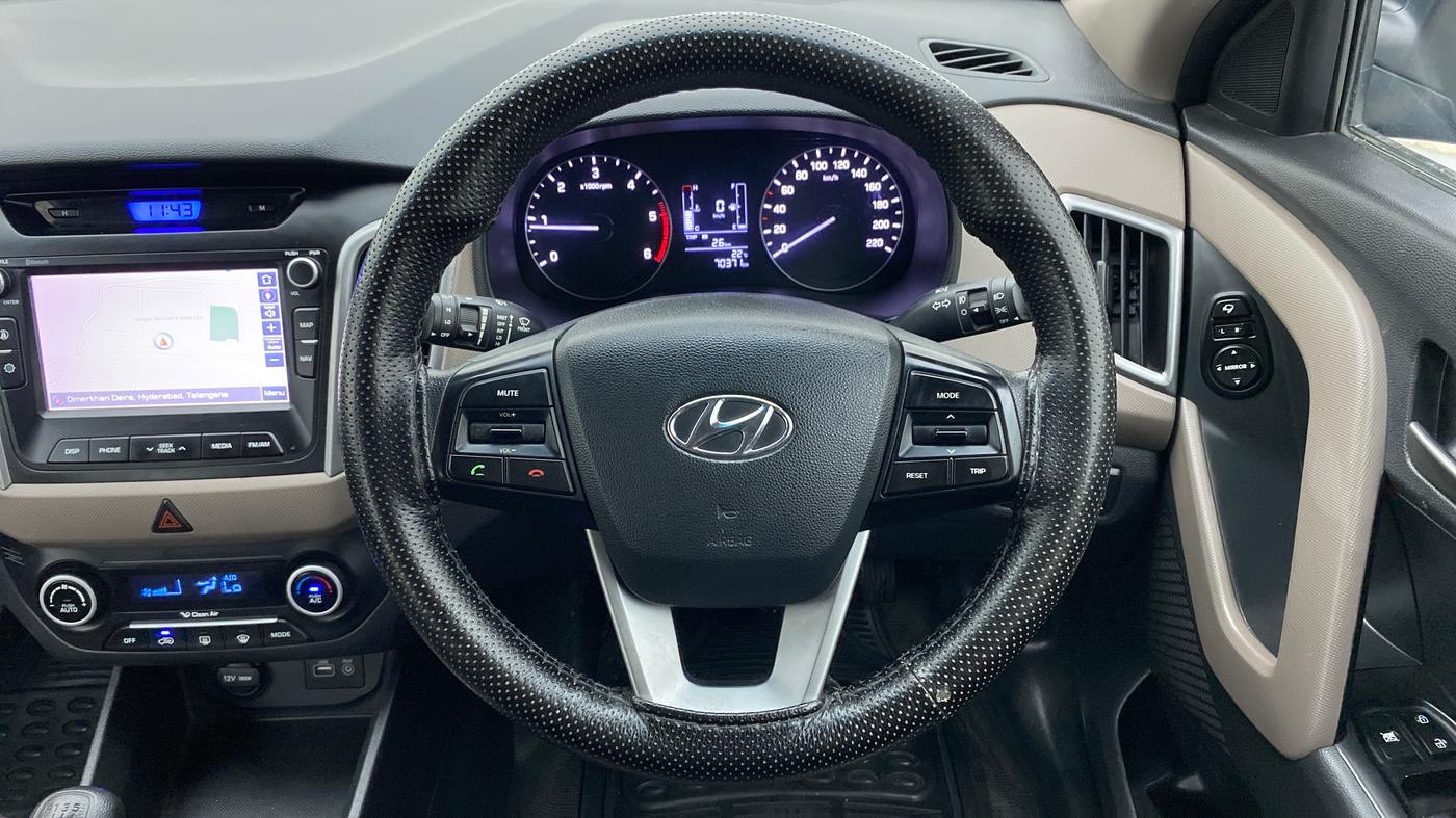 2017 Hyundai Creta SX PLUS 1.6 DIESEL, Diesel, Manual, 70,370 km, Steering Wheel Close Up