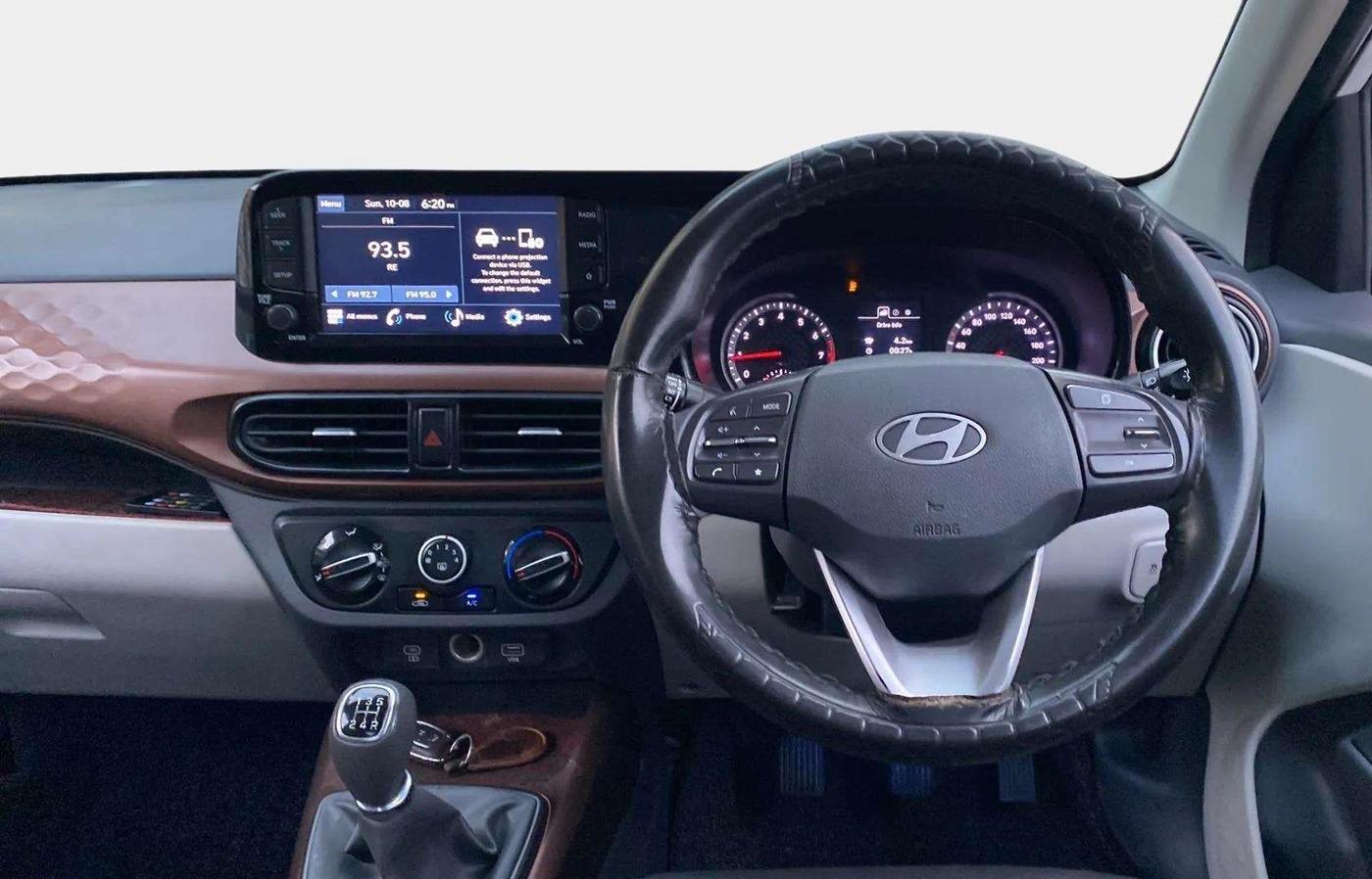 2023 Hyundai AURA SX 1.2 CNG, CNG, Manual, 35,767 km, Steering Wheel Close Up