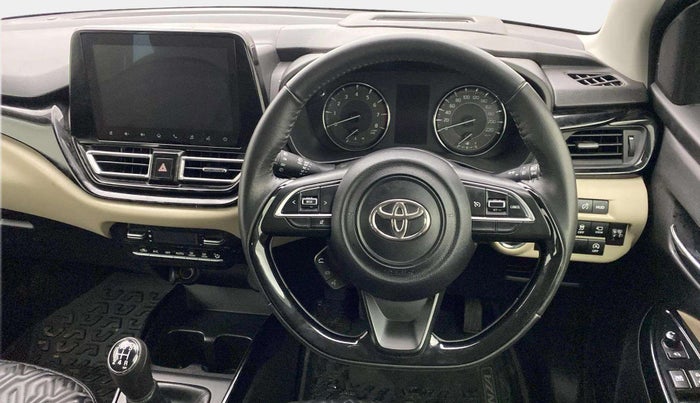 2022 Toyota Glanza V, Petrol, Manual, 12,195 km, Steering Wheel Close Up