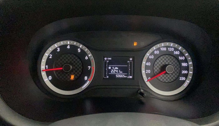 2021 Hyundai AURA S 1.2, CNG, Manual, 50,665 km, Odometer Image