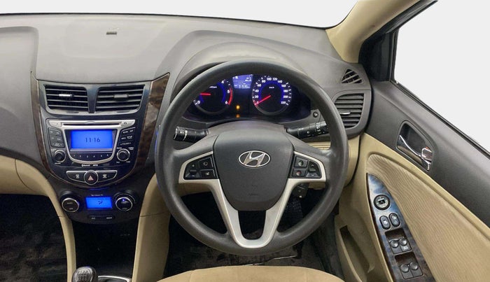 2013 Hyundai Verna FLUIDIC 1.6 CRDI EX, Diesel, Manual, 91,584 km, Steering Wheel Close Up