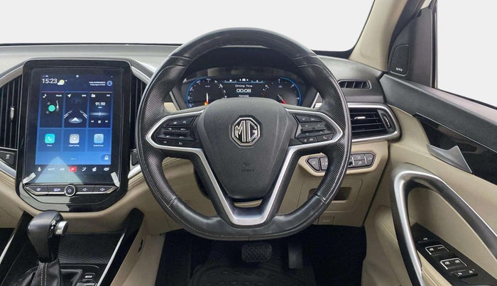 2021 MG HECTOR SHARP 1.5 PETROL CVT, Petrol, Automatic, 28,525 km, Steering Wheel Close Up