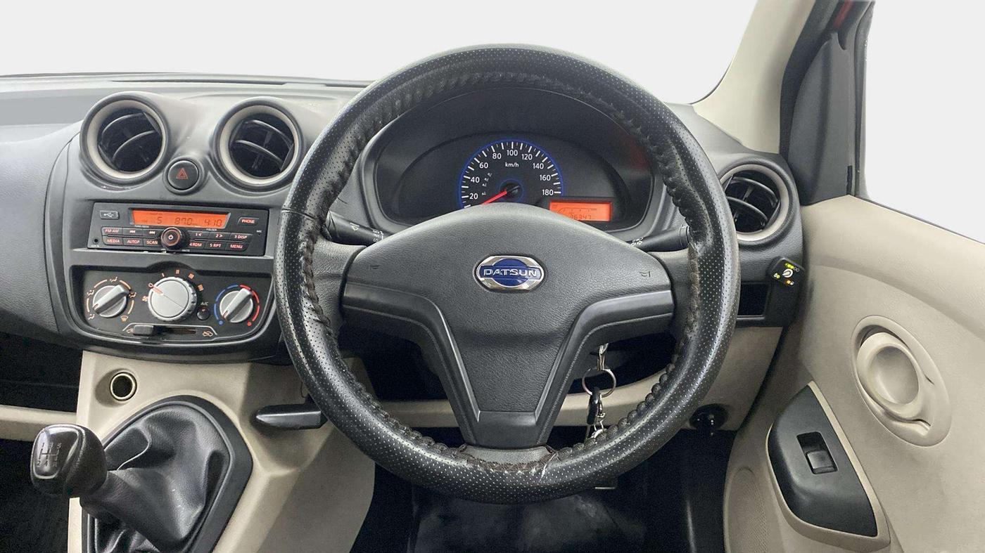 2018 Datsun Go Plus T, CNG, Manual, 36,482 km, Steering Wheel Close Up