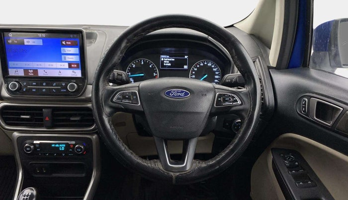 2020 Ford Ecosport TITANIUM 1.5L DIESEL, Diesel, Manual, 1,39,858 km, Steering Wheel Close Up