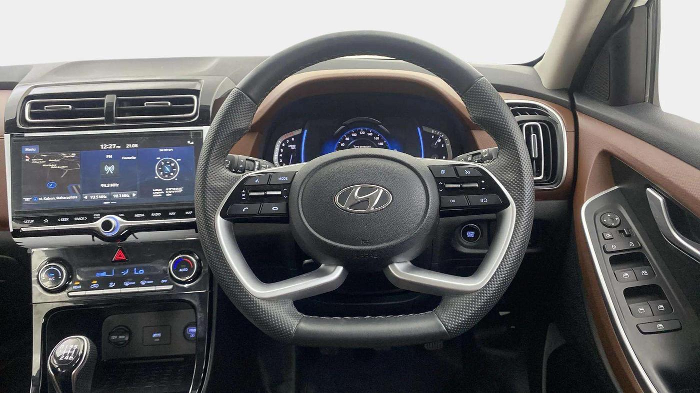 2023 Hyundai ALCAZAR PRESTIGE 1.5 TURBO PETROL MT 7STR, Petrol, Manual, 22,934 km, Steering Wheel Close Up