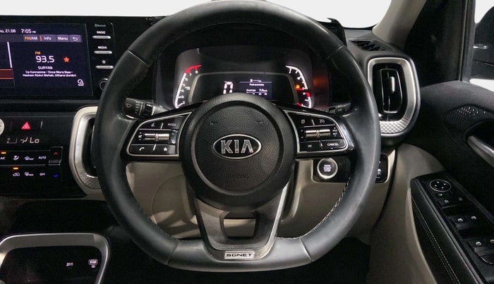 2020 KIA SONET HTX 1.0 IMT, Petrol, Manual, 64,207 km, Steering Wheel Close Up