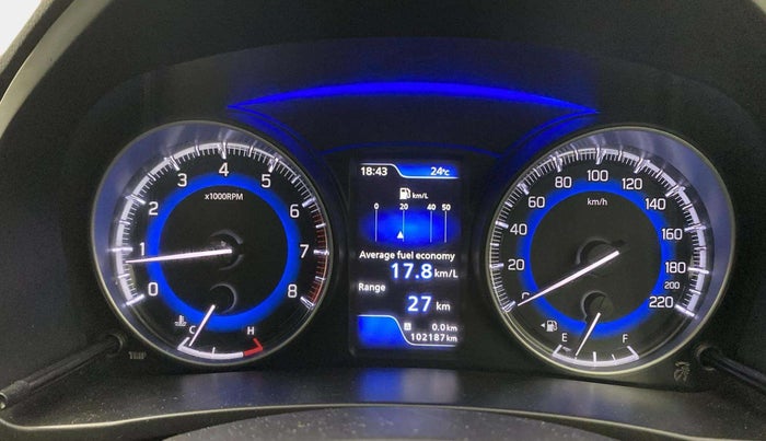 2021 Maruti Baleno ALPHA PETROL 1.2, Petrol, Manual, 1,02,186 km, Odometer Image