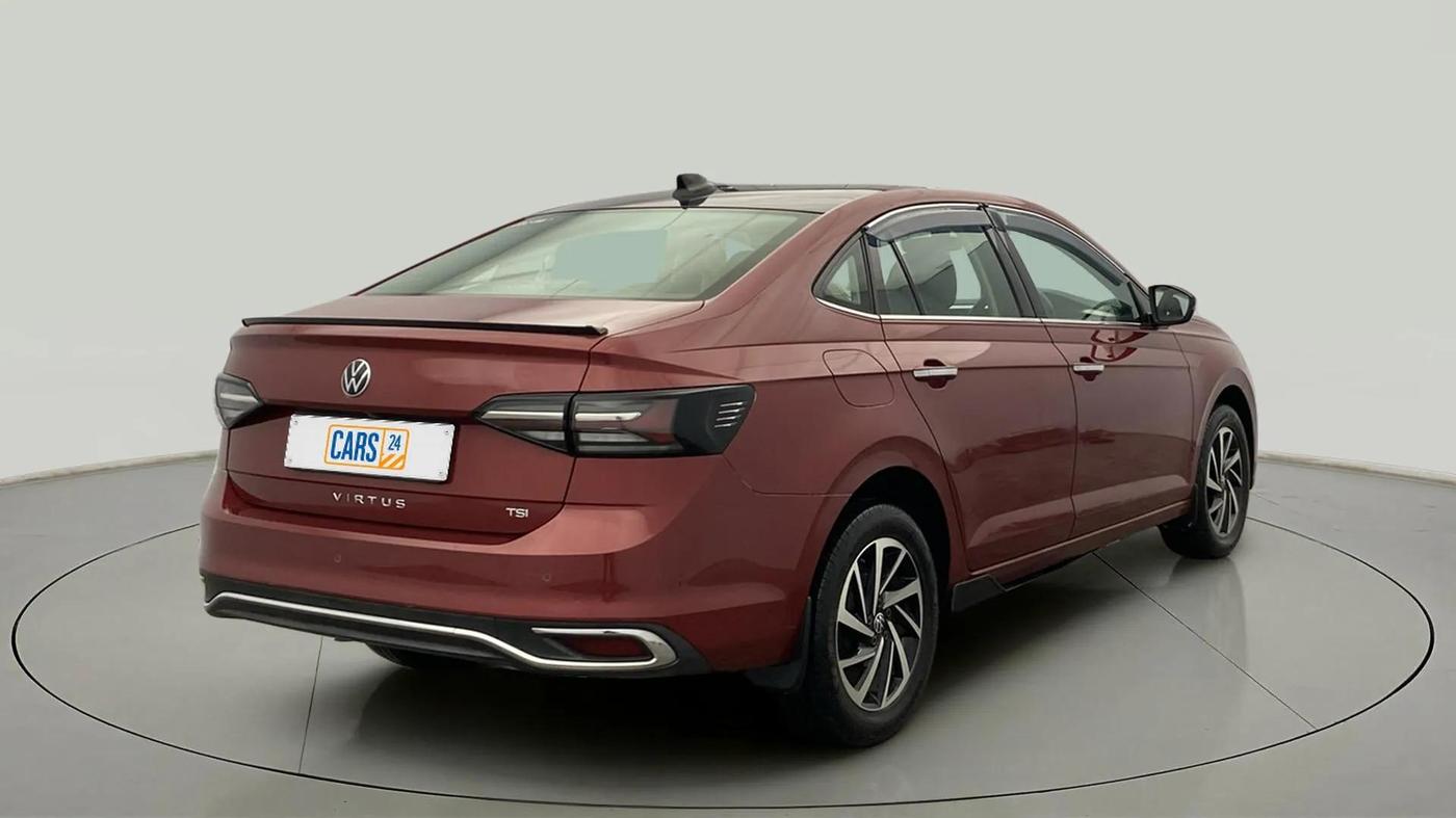 2023 Volkswagen VIRTUS TOPLINE TSI 1.0 AT, Petrol, Automatic, 25,261 km, Right Back Diagonal