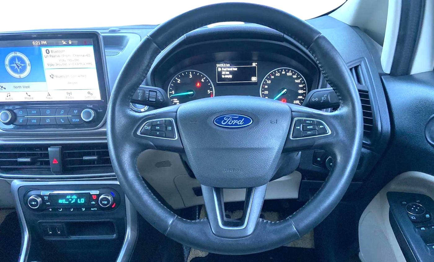 2020 Ford Ecosport TITANIUM 1.5L DIESEL, Diesel, Manual, 54,566 km, Steering Wheel Close Up
