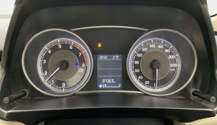 2019 Maruti Dzire ZXI, Petrol, Manual, 87,315 km, Odometer Image