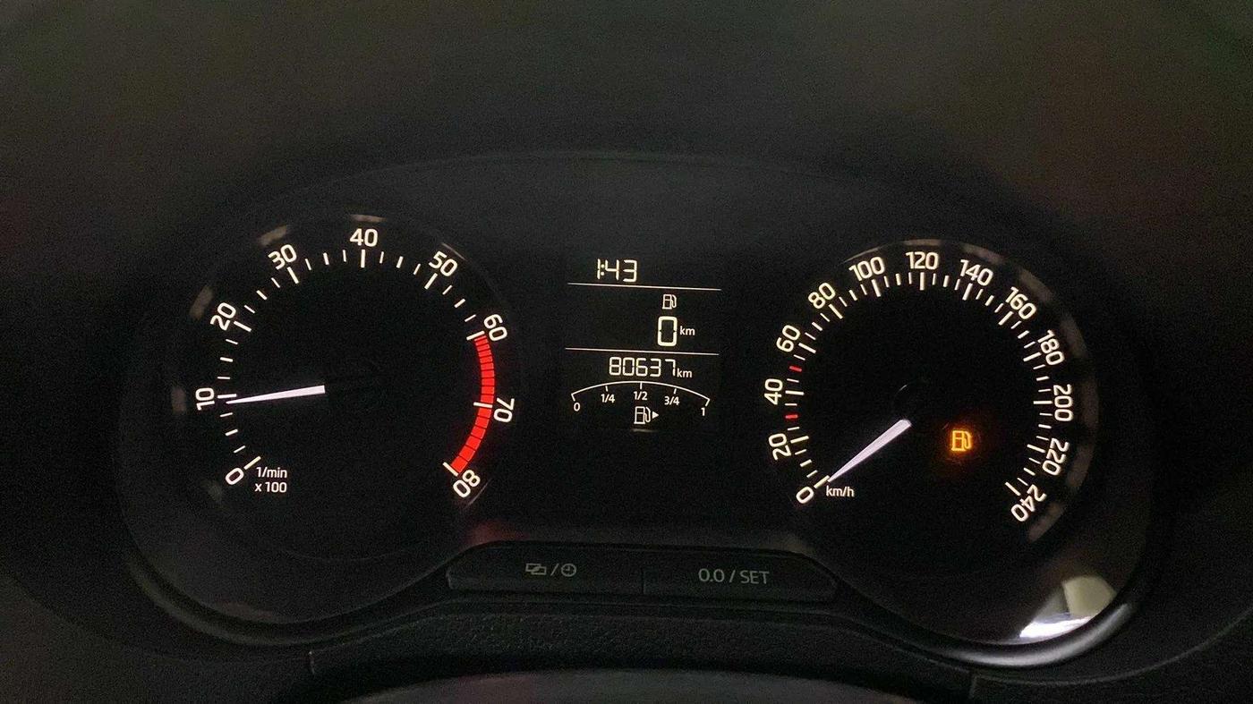 2020 Skoda Rapid 1.0 AMBITION TSI MT, Petrol, Manual, 80,684 km, Odometer Image