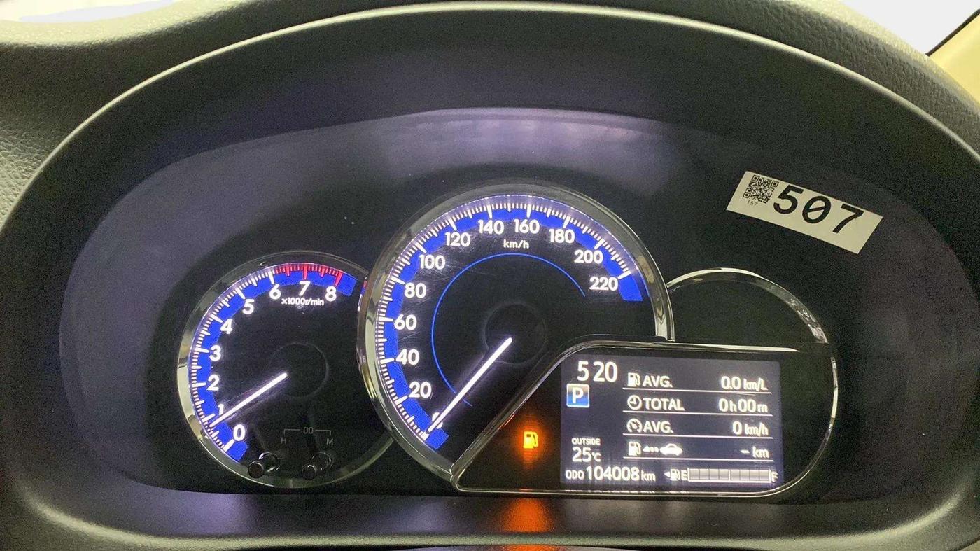 2019 Toyota YARIS G CVT, Petrol, Automatic, 1,04,059 km, Odometer Image