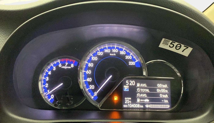 2019 Toyota YARIS G CVT, Petrol, Automatic, 1,03,979 km, Odometer Image