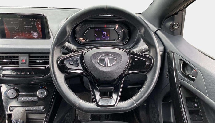 2023 Tata NEXON XZA PLUS PETROL DARK EDITION, Petrol, Automatic, 48,835 km, Steering Wheel Close Up