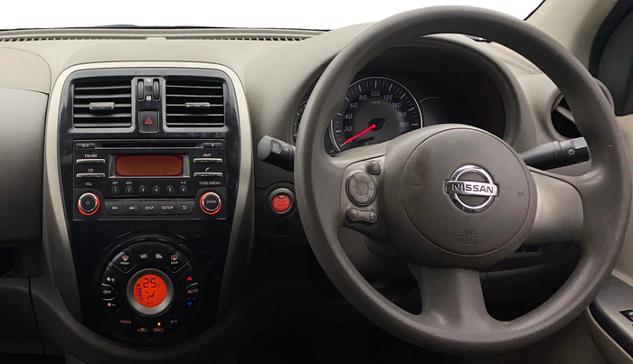2013 Nissan Micra XV CVT, Petrol, Automatic, 1,26,898 km, Steering Wheel Close Up