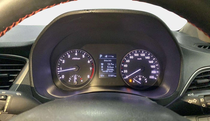 2018 Hyundai Verna 1.6 VTVT SX (O) AT, Petrol, Automatic, 51,761 km, Odometer Image