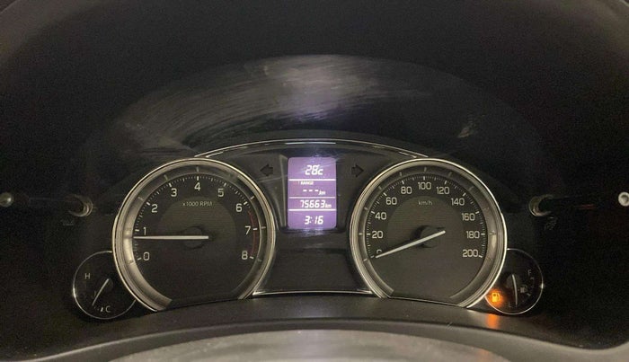 2017 Maruti Ciaz ALPHA 1.4 PETROL, Petrol, Manual, 75,643 km, Odometer Image